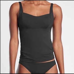 Athleta Entwined bra cup tankini top-black NWT